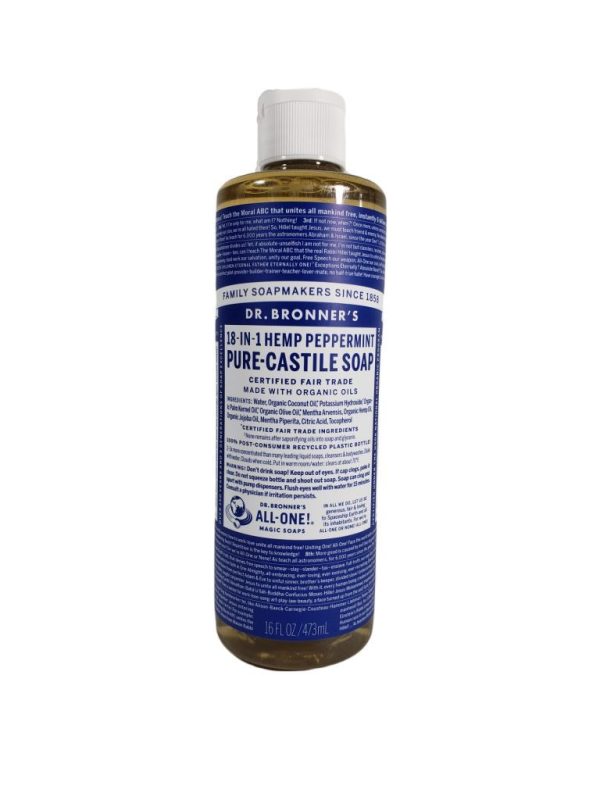 Dr.Bronner's: Pure Castile Hemp Peppermint Soap 16oz